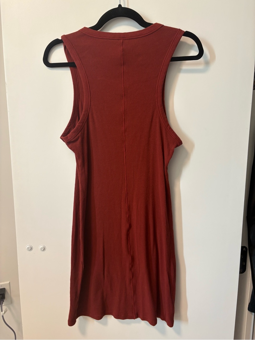 SKIMS - Sleeveless Ribbed Tank Dress - size XL - Rust - Picture 3 of 5